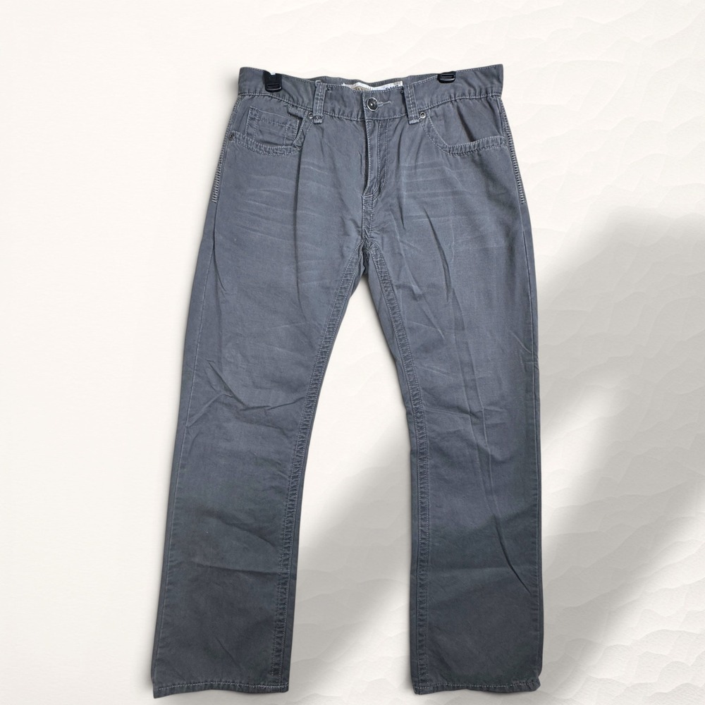 BKE Casuals Carter Y2K Pants Mens 32W x 32L Gray  Flap Pocket Straight‎ Leg